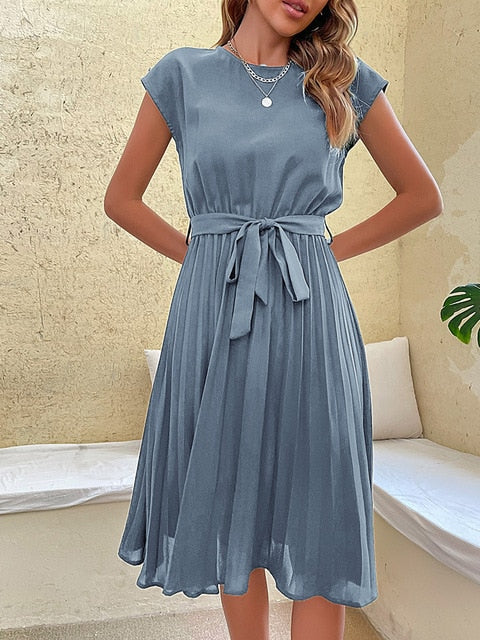 Lizzie – Pleated Mini Summer Dress