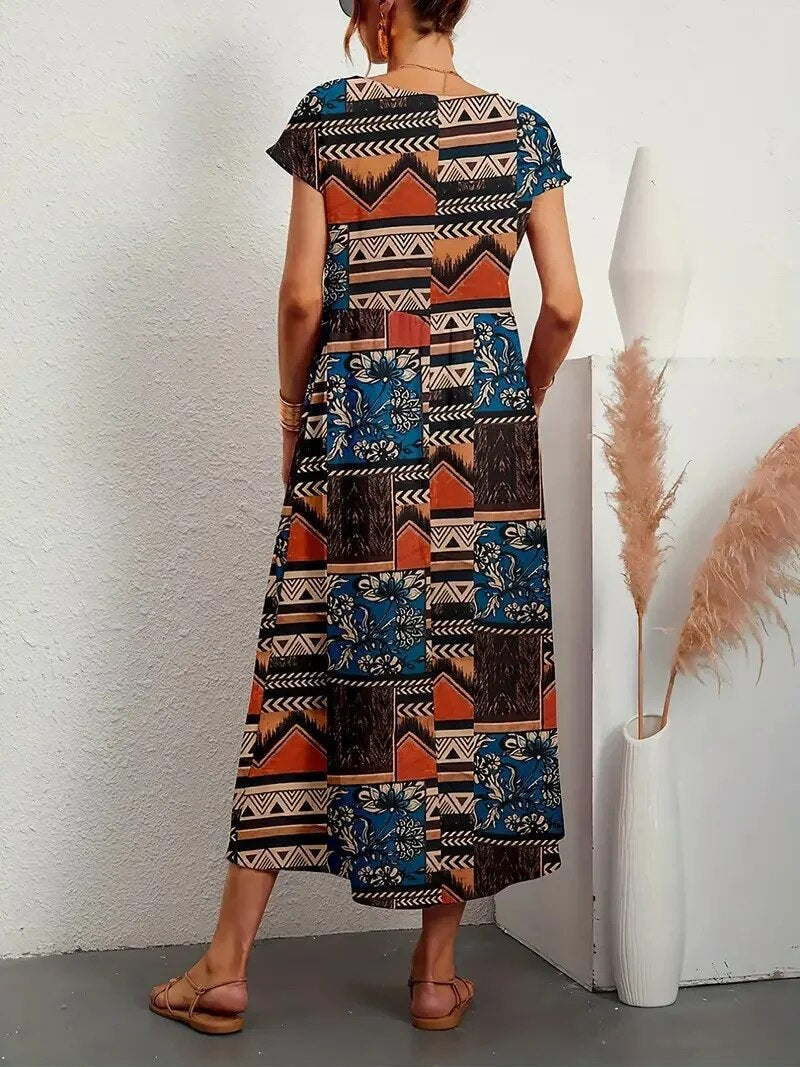 Lea – Elegant layered dress with tummy coverage
