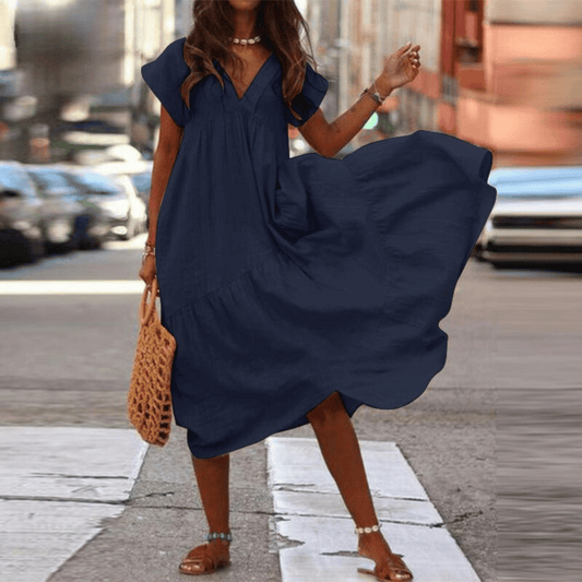 Sarah – Elegant belly covering dress