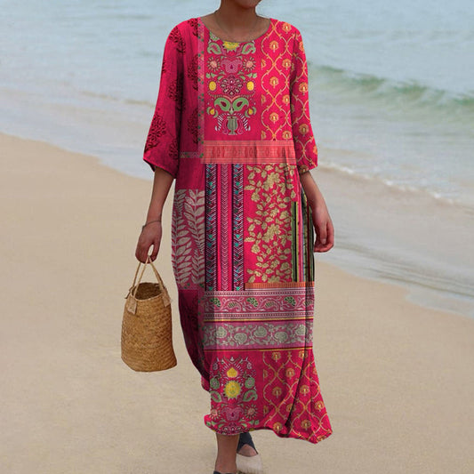 Jillian – Flowy Ethnic Summer Dress