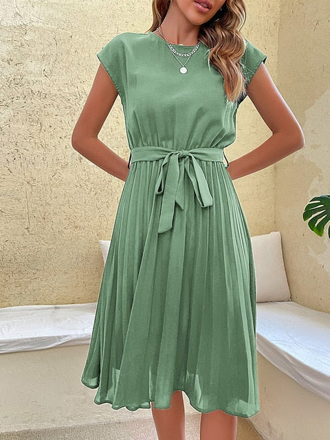 Lizzie – Pleated Mini Summer Dress