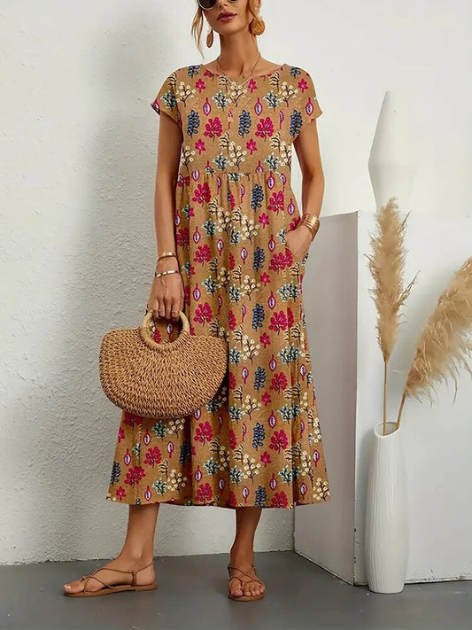 Lea – Elegant layered dress with tummy coverage
