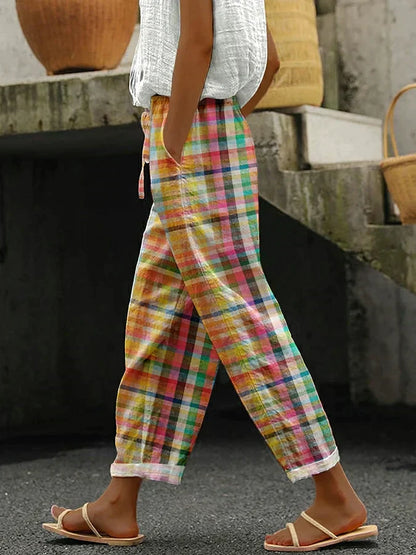 Mikayla – Soft Plaid Pants