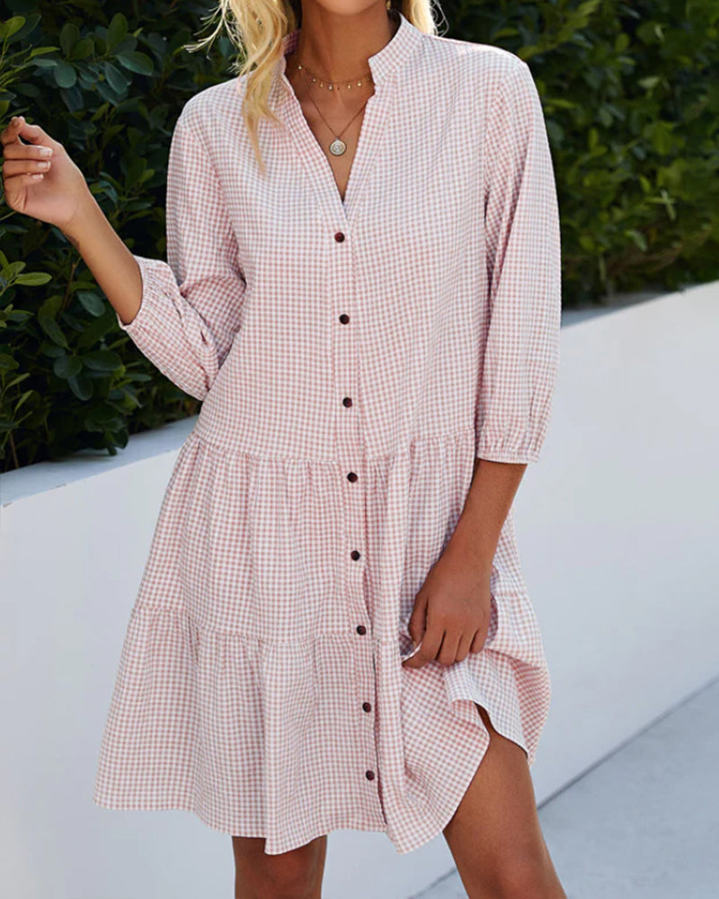 Cienna – Elegant Button Dress