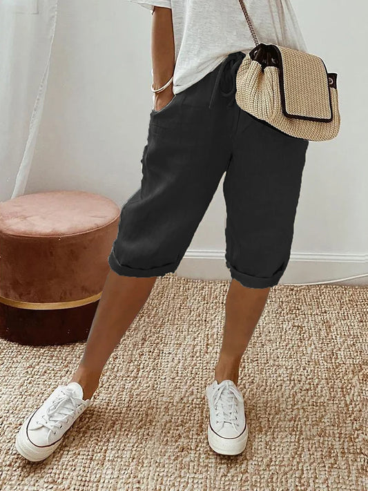 Frances – Lightweight Cotton-Linen Shorts