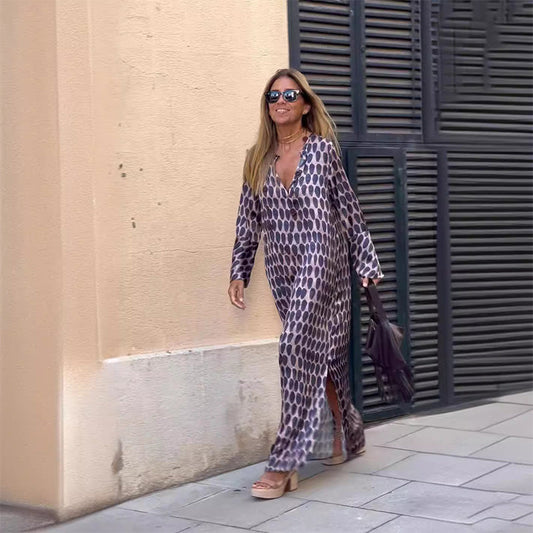 Ana – Printed Boho Maxi Dress